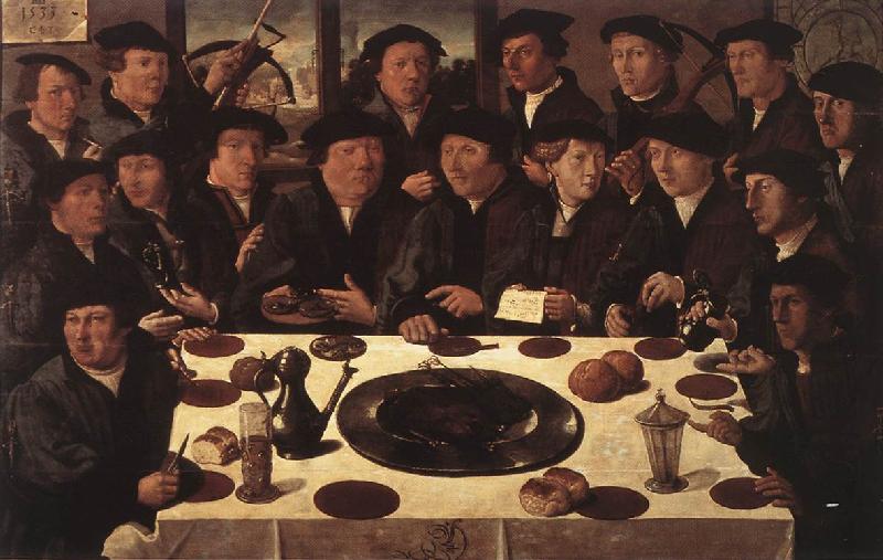 ANTHONISZ  Cornelis Banquet of Members of Amsterda  s Crossbow Civic Guard France oil painting art